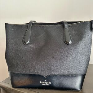 Kate Spade Black Glitter Tote Bag